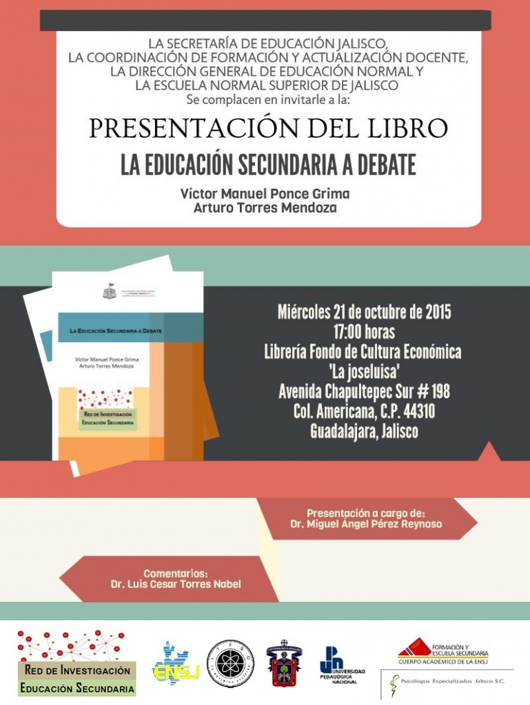 Presentación libro La educación secundaria a debate