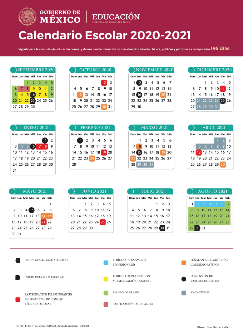 Calendario general de actividades académicas ENSJ Escuela Normal
